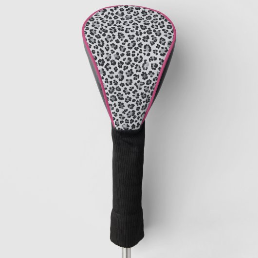 Couvre-club De Golf Pattern Leopard Print Gray (Devant)