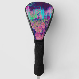 Couvre-club De Golf Paysage Impressionniste Violet et Rose Chaud