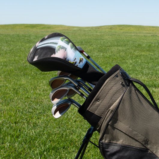 Couvre-club De Golf Paysage Japonais Fleurs De Cerisiers Et Cascade (In Situ)