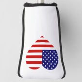 Couvre-club De Golf Pccnt Heartflag aux États-Unis (Tourné à 90°)