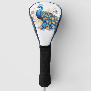 Couvre-club De Golf Peacock Avec Fleurs Violettes