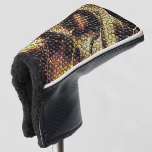 Couvre-club De Golf Peau de reptile aux taches jaunâtres et foncées ?