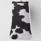 Couvre-club De Golf peau de vache noir (Tourné à 90°)