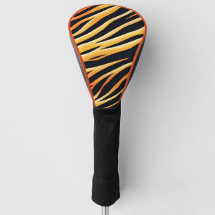 Couvre-club De Golf Peaux de tigre rayées modernes Imprimer félin sauv