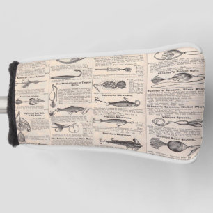 Couvre-club De Golf Pêche vintage leures : pêcheur d'antiquité des ann