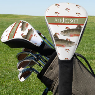 Couvre-club De Golf Pêcheurs Monogrammes Pêche à la mouche Truite