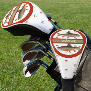 Couvre-club De Golf Pêcheurs Monogrammes Pêche à la mouche Truite