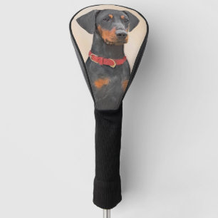 Couvre-club De Golf Peinture allemande Pinscher peinture art animal or