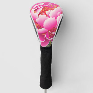 Couvre-club De Golf Peinture aquarelle de fleurs roses