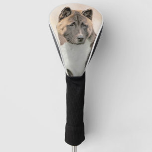 Couvre-club De Golf Peinture d'Akita - Beau art original de chien