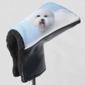 Couvre-club De Golf Peinture de Bichon Frise - Cute Original Dog Art (Devant 3/4)