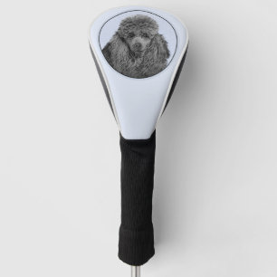 Couvre-club De Golf Peinture de caniche Miniature Jouet noir Art origi