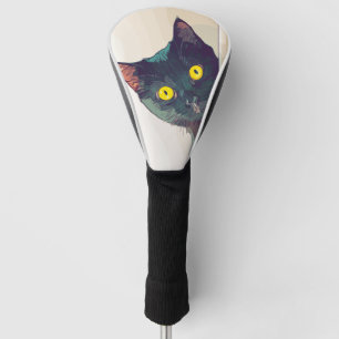 Couvre-club De Golf Peinture de chat animal félin 