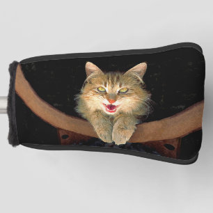 Couvre-club De Golf Peinture de chat Mad - Cute Original Cat Art