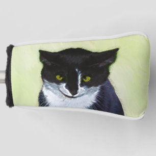 Couvre-club De Golf Peinture de chat Tuxedo - Cute Original Cat Art