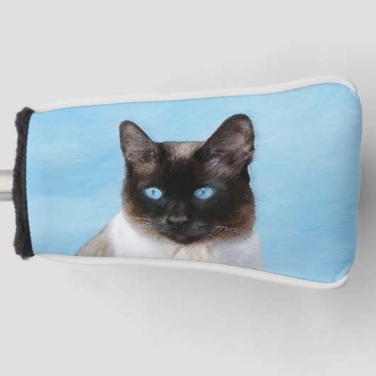 Couvre-club De Golf Peinture de chats de Siamese - Cute Original Cat A (Devant)