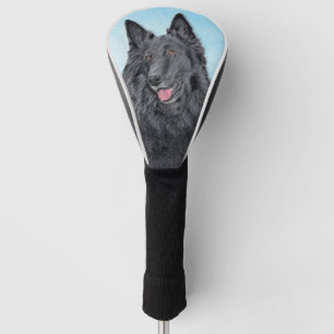 Couvre-club De Golf Peinture de chiens de mouton belge - Beau art orig