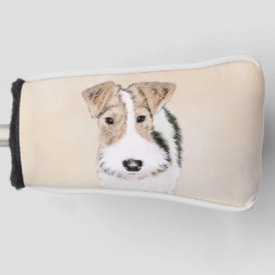 Couvre-club De Golf Peinture de Fox Terrier de fil - art original
