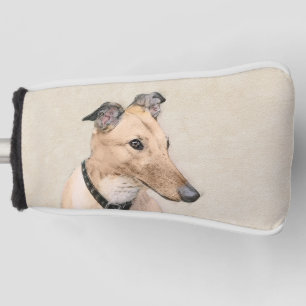 Couvre-club De Golf Peinture de Greyhound - Joli Art Original de Chien