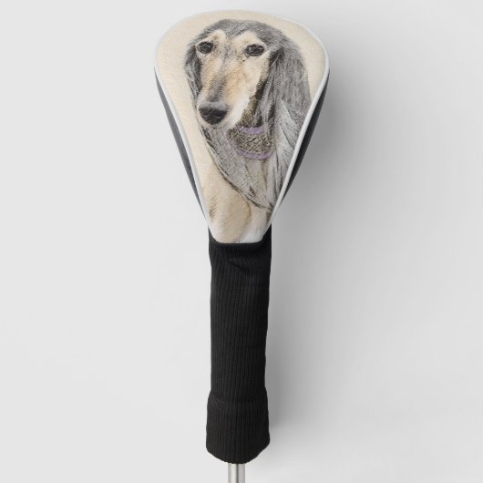 Couvre-club De Golf Peinture de Saluki (faon) - art original mignon de (Devant)