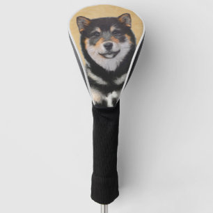 Couvre-club De Golf Peinture de Shiba Inu (noir et Tan) - art de chien