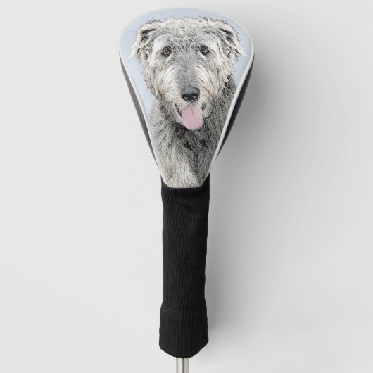 Couvre-club De Golf Peinture de Wolfhound en Irlande - Beau art origin (Devant)