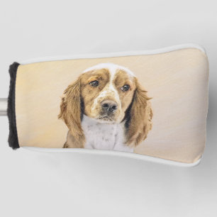 Couvre-club De Golf Peinture d'espagnol Welsh Springer - Art original 