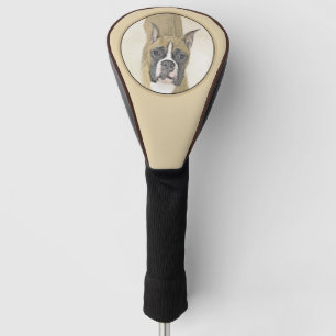 Couvre-club De Golf Peinture en boîte - Belle art original de chien
