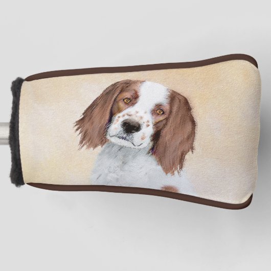 Couvre-club De Golf Peinture en Setter rouge et blanc irlandais - Art (Devant)