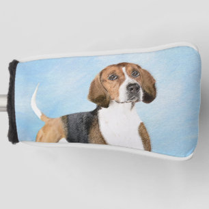 Couvre-club De Golf Peinture Foxhound en anglais - Joli art original c