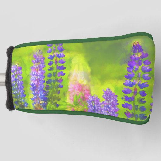 Couvre-club De Golf Peinture Lupine - Art Fleur Original (Devant)