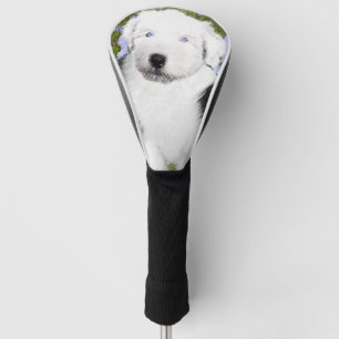Couvre-club De Golf Peinture sur chiots pour chien de garde anglaise -