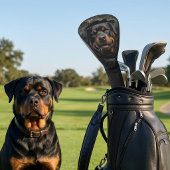 Couvre-club De Golf Percée de Rottweiler Féroce