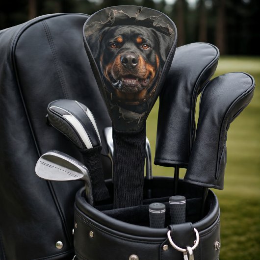 Couvre-club De Golf Percée de Rottweiler Féroce