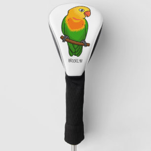 Couvre-club De Golf Perroquet de caricature mignon lovebird