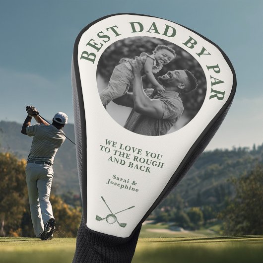 Couvre-club De Golf Personalized Best Dad by Par Custom Photo Gift