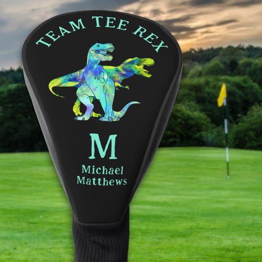 Couvre-club De Golf Personalized Funny Team Tee Rex Dinosaur Joke
