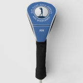 Couvre-club De Golf Personalized Modern Golf Saying Monogrammed Blue (Devant)