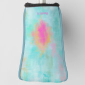 Couvre-club De Golf Personalized Monogram Ocean Joyride Blue Turquoise (Tourné à 90°)