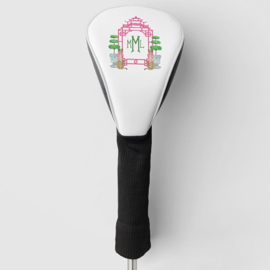 Couvre-club De Golf Personalized Pagoda Monogram golf head cover (Devant)