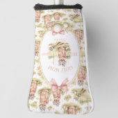 Couvre-club De Golf Personalized Pink Bow Golf Mom Gift (Tourné à 90°)