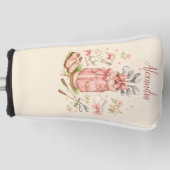 Couvre-club De Golf Personalized Pink Coquette Golf Monogram (Devant)