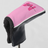 Couvre-club De Golf Personalized Pink Monogram Name (Devant 3/4)
