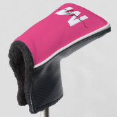 Couvre-club De Golf Personalized Pink Monogram Name (Devant 3/4)