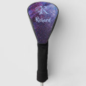 Couvre-club De Golf Personalized Purple Glitter (Devant)