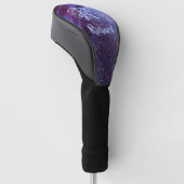 Couvre-club De Golf Personalized Purple Glitter (Incliné)