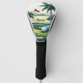 Couvre-club De Golf Personalized Tropical Island Golf Course Scene (Devant)