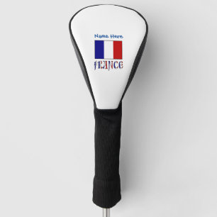Couvre-club De Golf Personnalisation Bleue Drapeau Français et France 