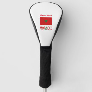 Couvre-club De Golf Personnalisation rouge du Maroc et du drapeau maro