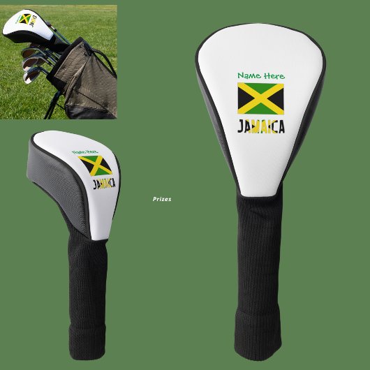 Couvre-club De Golf Personnalisation verte du drapeau jamaïcain